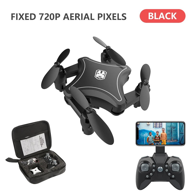 720P Camera Black Мини-Дрон WiFi FPV камера 4K HD удержание высоты RC Дрон вертолет один ключ возврат складной мини-Квадрокоптер высокое качество Дрон - Цвет: 720P Camera Black