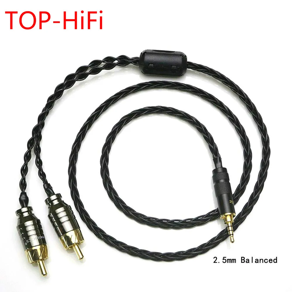 TOP-HiFi 2 5/3 5/4 4 мм сбалансированный штекер к RCA штекерному аудиоадаптеру кабель 7N OCC