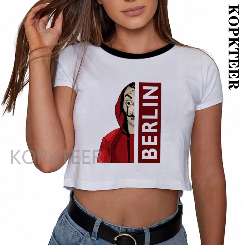 

Женская футболка в стиле Харадзюку, милый топ с надписью «Сестра», с принтом «бумажный дом», уличная одежда в Корейском стиле, лето