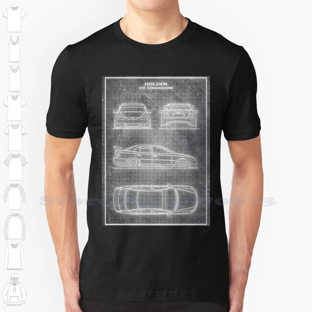 

Holden Commodore Vx Blueprint Summer Funny T Shirt For Men Women Car Blueprint Engineering Jdm Soviet Union Russia Toyota