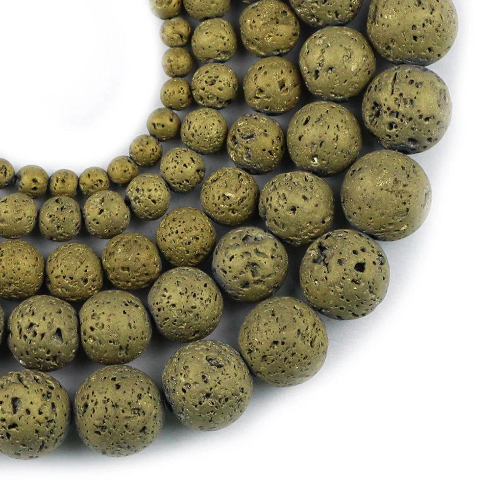 YHBZRET вулканическая лава с золотым покрытием из природного камня для изготовления