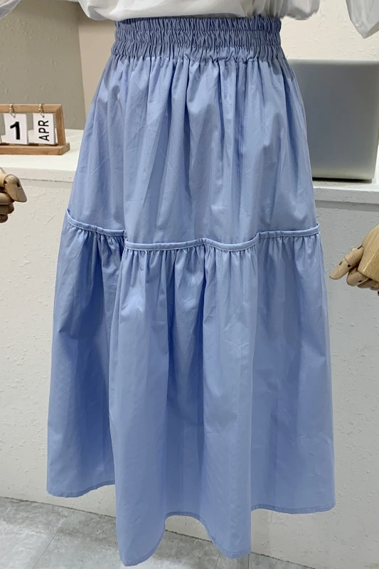 

2021 Spring Summer New Korean A- Line Pleated Skirt Swing Skirt Women's High Waist Sliming Skirt Ladies College Style Fashion