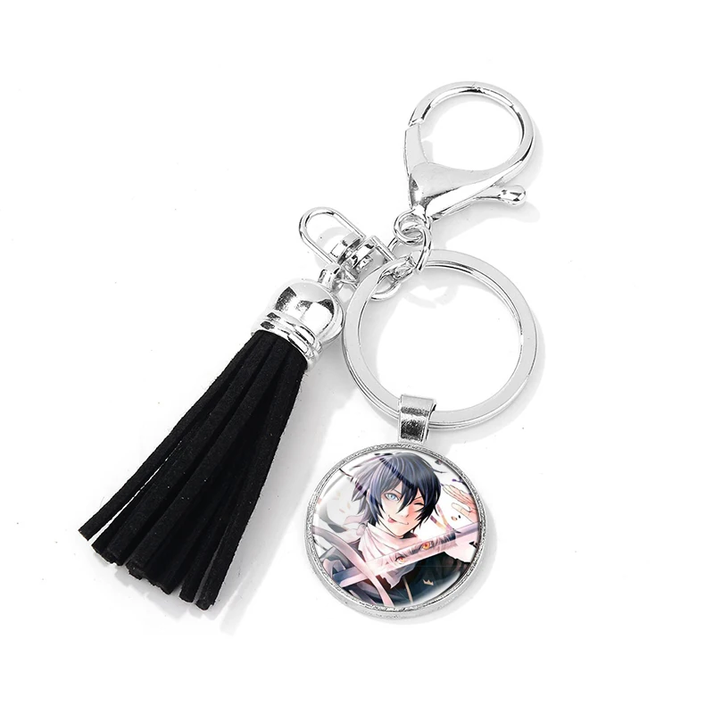 Style 19 SONGDA аниме Noragami Aragoto Yato Lki hijori Yukine Брелок высокого качества 3D печатное стеклянное искусство Подвеска Брелок для ключей с кисточкой держатель - Цвет: Style 19