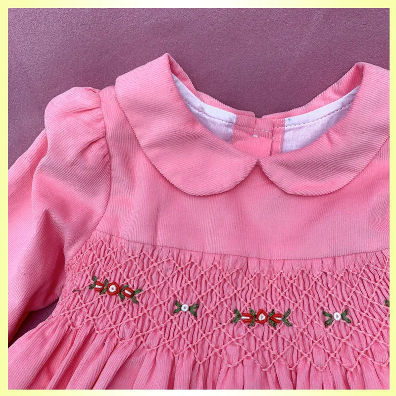 Осенне-зимнее детское винтажное платье с рюшами для девочек детские теплые