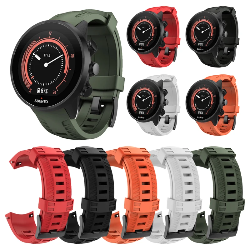 Сменный силиконовый ремешок для браслета SUUNTO 9 24 мм аксессуары спорта на открытом