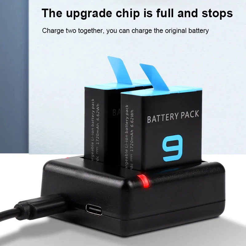 Зарядное устройство для go pro hero 9/для GoPro Hero 9 Black Li Ion AHDBT 901 Batteria аксессуары