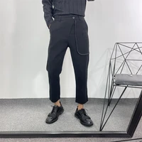 mens harun pants spring and autumn new personality lapel fashion casual versatile loose dark large size pants