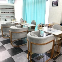 ins nordic marble net red manicure table iron single double manicure table table table chair set