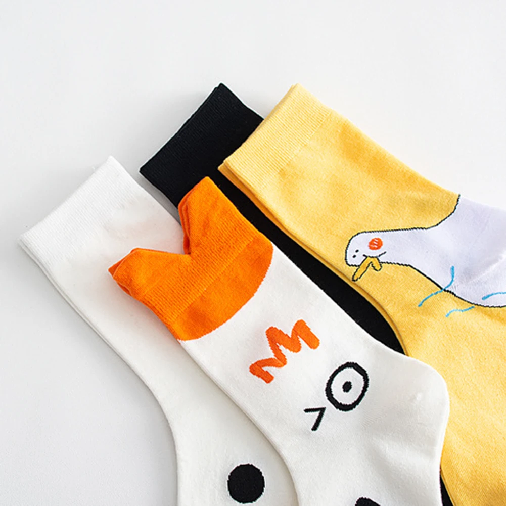 

Fashion Duck Printed Cotton Socks Cute Women Soft Warm Elastic Comfortable Sock Streetwear Pile Heap Socks skarpetki damskie