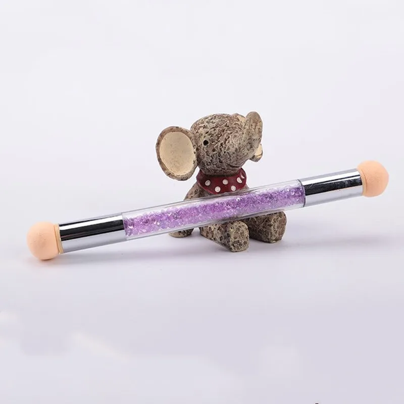 1 шт. гелевая ручка для ногтей с градиентом цвета двойная губка круглые блестящие