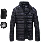 Повседневная куртка мужская Ультралегкая, портативный пуховик на белом утином пуху, водонепроницаемая парка, пальто, верхняя одежда, размера плюс 6XL, весна-осень