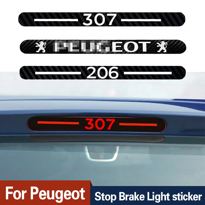 3D наклейки на автомобильные эмблемы из углеродного волокна для Peugeot 206 307