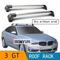2 pcs for bmw 3 series gt 5dr hatch 2013 2020 2019 2018 roof bar car special aluminum alloy belt lock led shooting corss rack