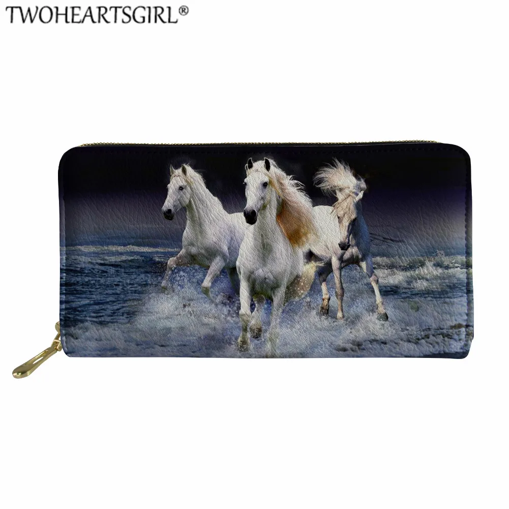 

Nopersonality Horse Print Purse Long Wallet Women with Zipper Unique Female Clutch Money Bags Pu Leather Phone Coin Pocket