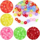 Акриловые бусины с буквами в форме цветка, бусины алфавита, разделительные бусины для изготовления ювелирных изделий сделай сам, 50 шт.лот, 11 мм