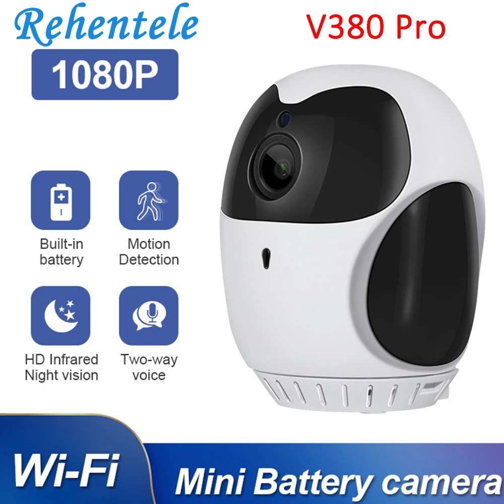 Беспроводная мини камера PTZ V380 Pro 1080P Full HD Wi Fi H.265|Камеры видеонаблюдения| |