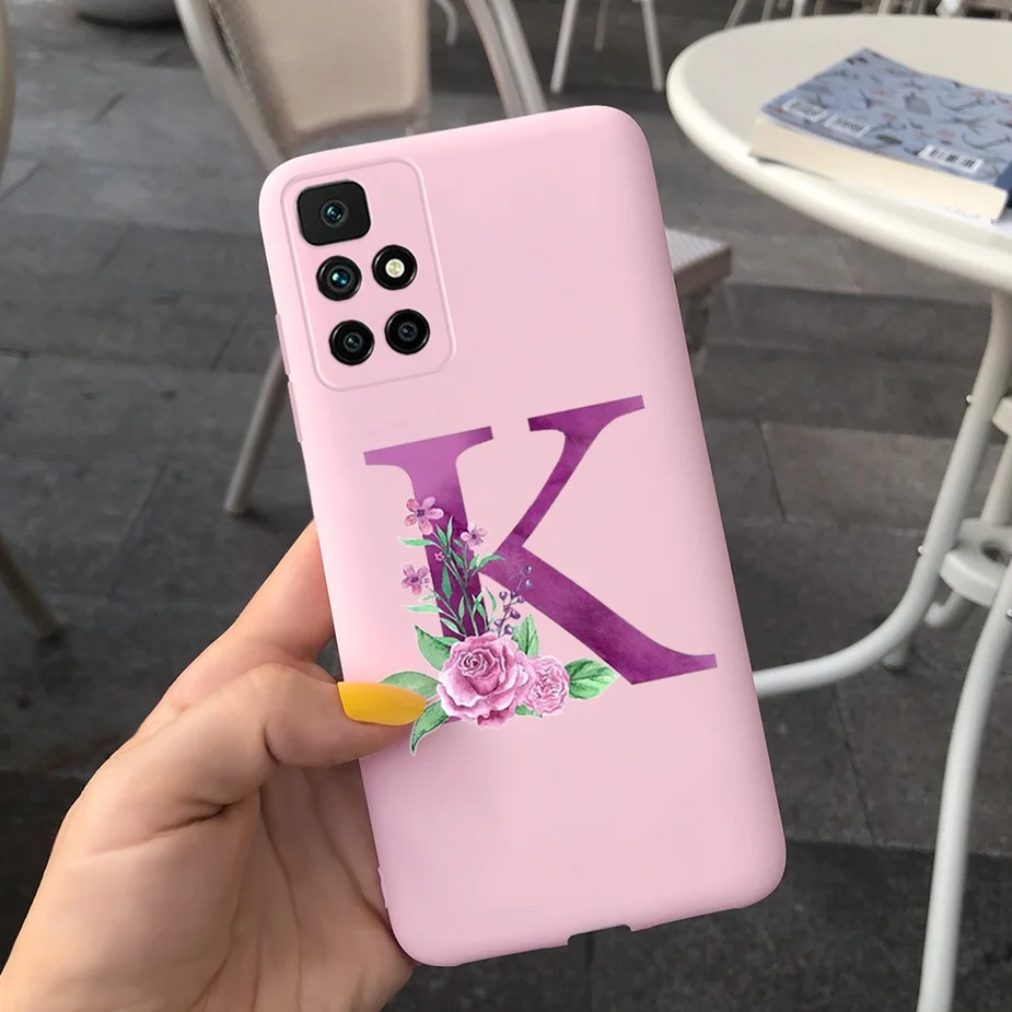 Стильный чехол с надписью для Xiaomi Redmi 10 Мягкая силиконовая задняя крышка телефона
