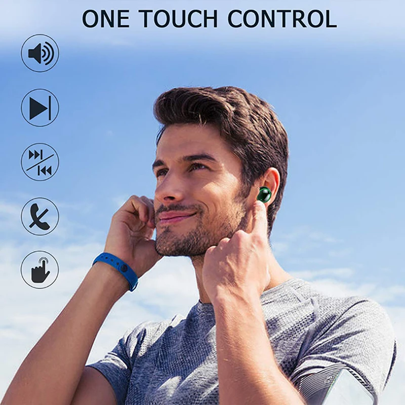 Портативные беспроводные Bluetooth наушники HD стерео Беспроводная Bluetooth гарнитура IPX8 наушники Bluetooth наушники 3500 мАч зарядная коробка