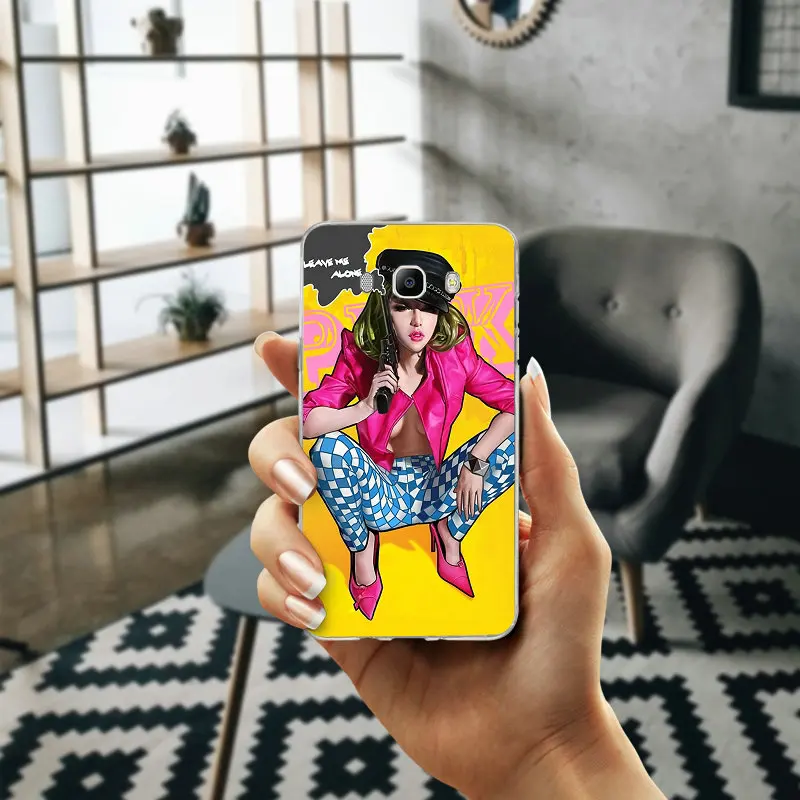 Чехол из мягкого ТПУ для Samsung Galaxy A3 A5 A7 J1 J2 J3 J5 J7 2016 2017 с изображением девушек |