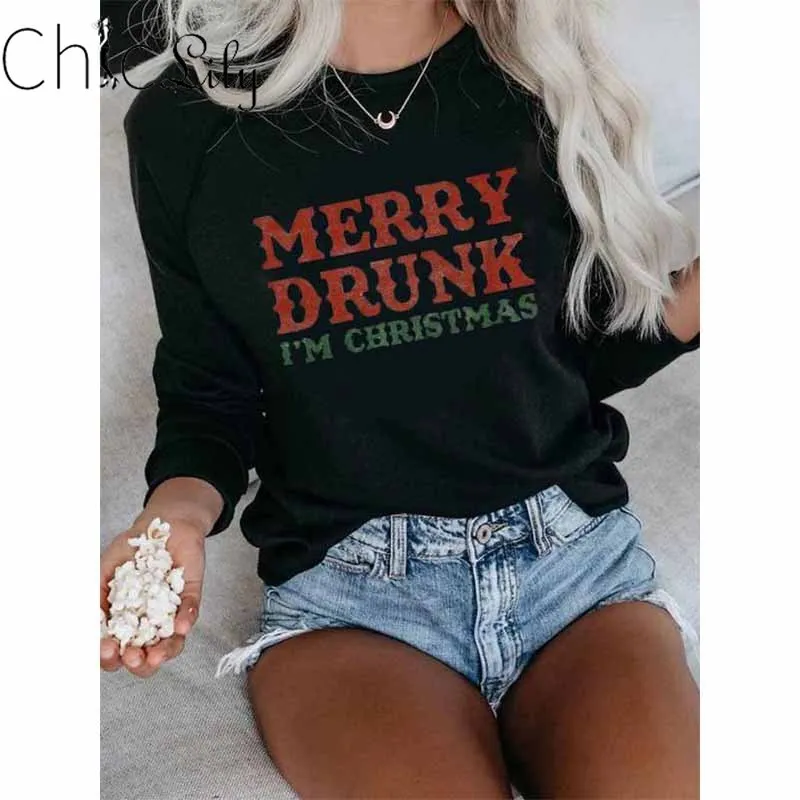 

Chiclily Letter Print Pullover Long Sleeve Sweatershirt O-Neck Streetwear Harajuku Jumper Casual Tops