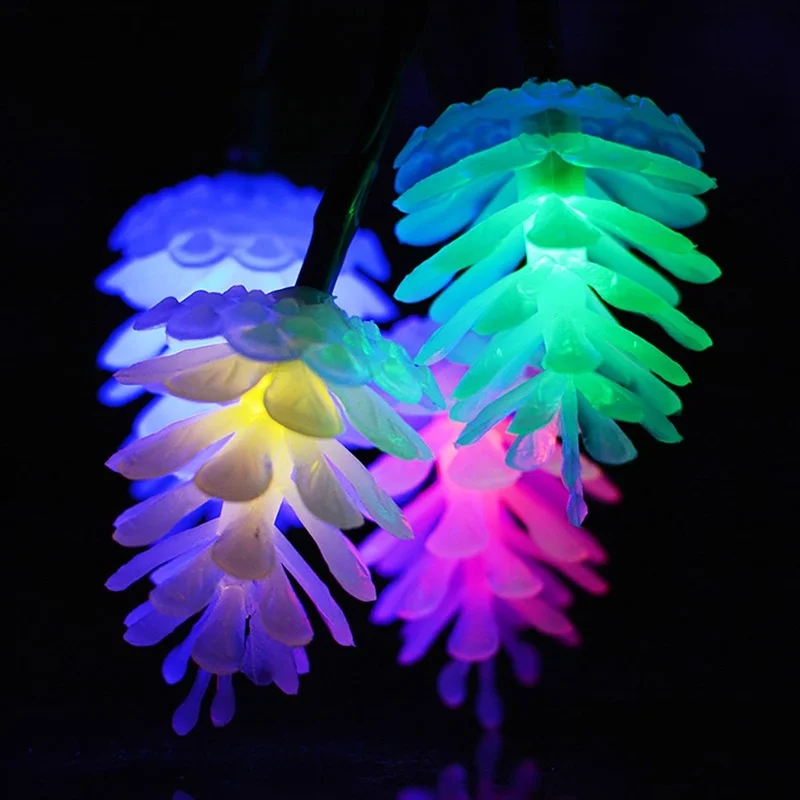 

Solar String Light 20LED Pine Cone Outdoor Waterproof Decorative Light Christmas Light String Garden Landscape Light