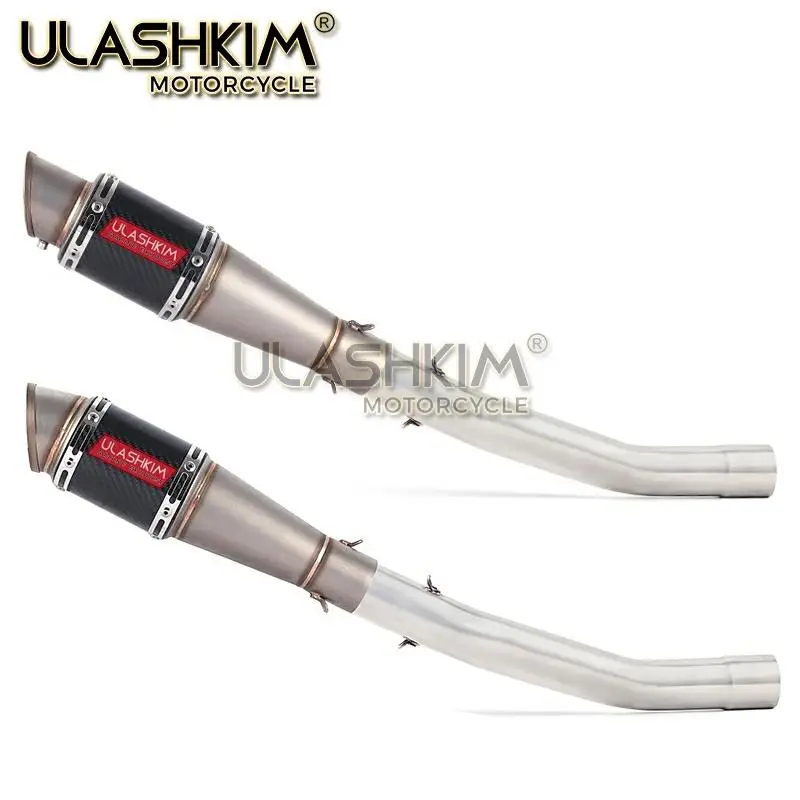 ZX 6R ZX6R ZX-6R выхлопная система мотоцикла средняя изгиб труба + глушитель без