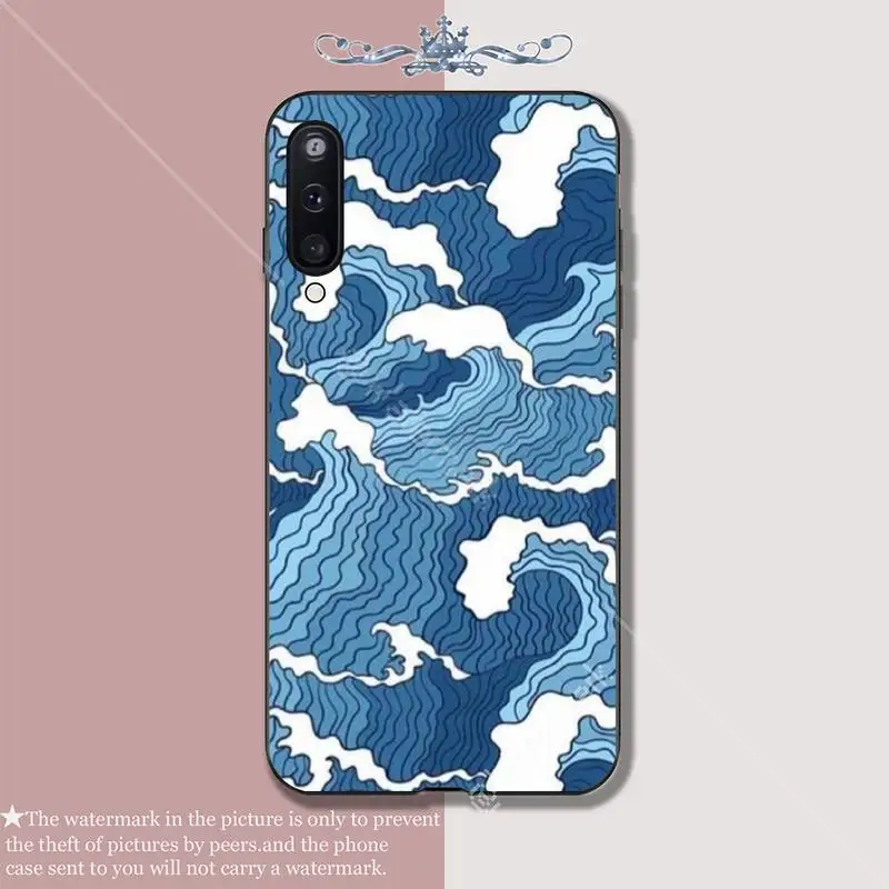 Классический чехол для телефона Wave Art Japanese Illust Samsung A10 A20 A50 A51 A70 A71 A40 A30 A30S A80 A81 A31 A11