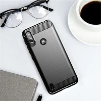 For Motorola Moto E7i Power Case Rubber Silicone Carbon Fiber Cover For Motorola E7i Power Back Case For Moto E7i Power Case