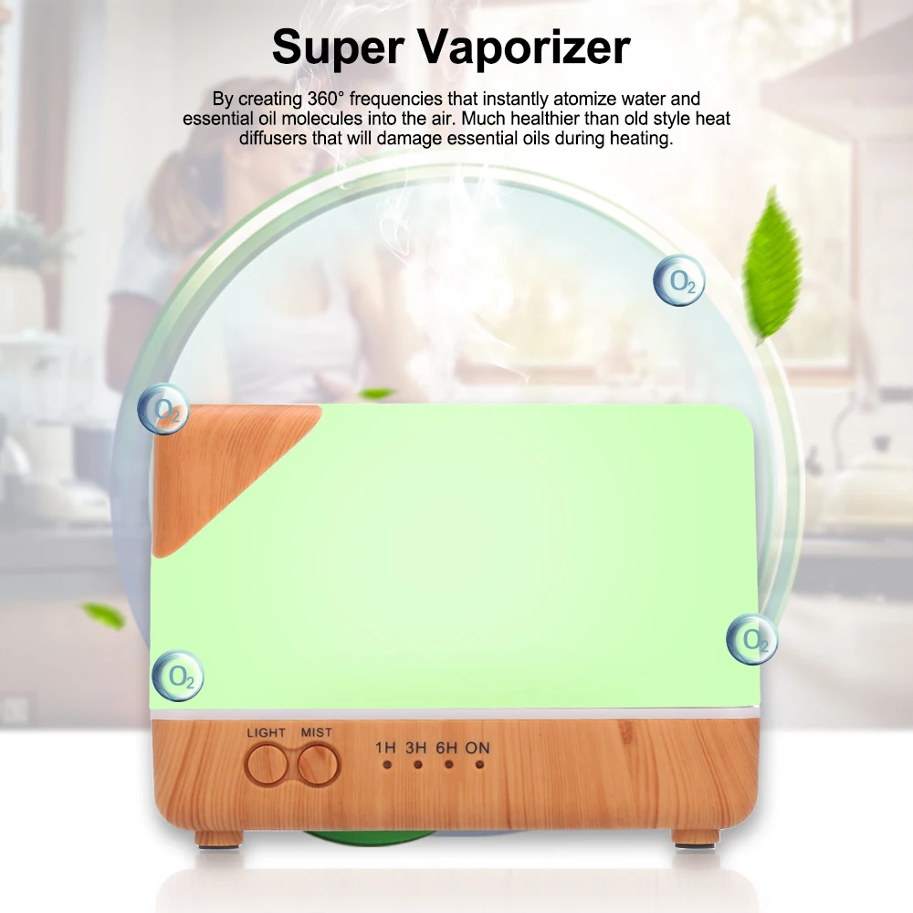 Tuya Smart Wifi Беспроводной светодиодный Ночной светильник 700ml увлажнитель с эфирными