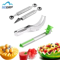 stainless steel watermelon slicer fruit knife windmill cutter ice cream dig ball melon baller scoop assorted cold kitchen tools