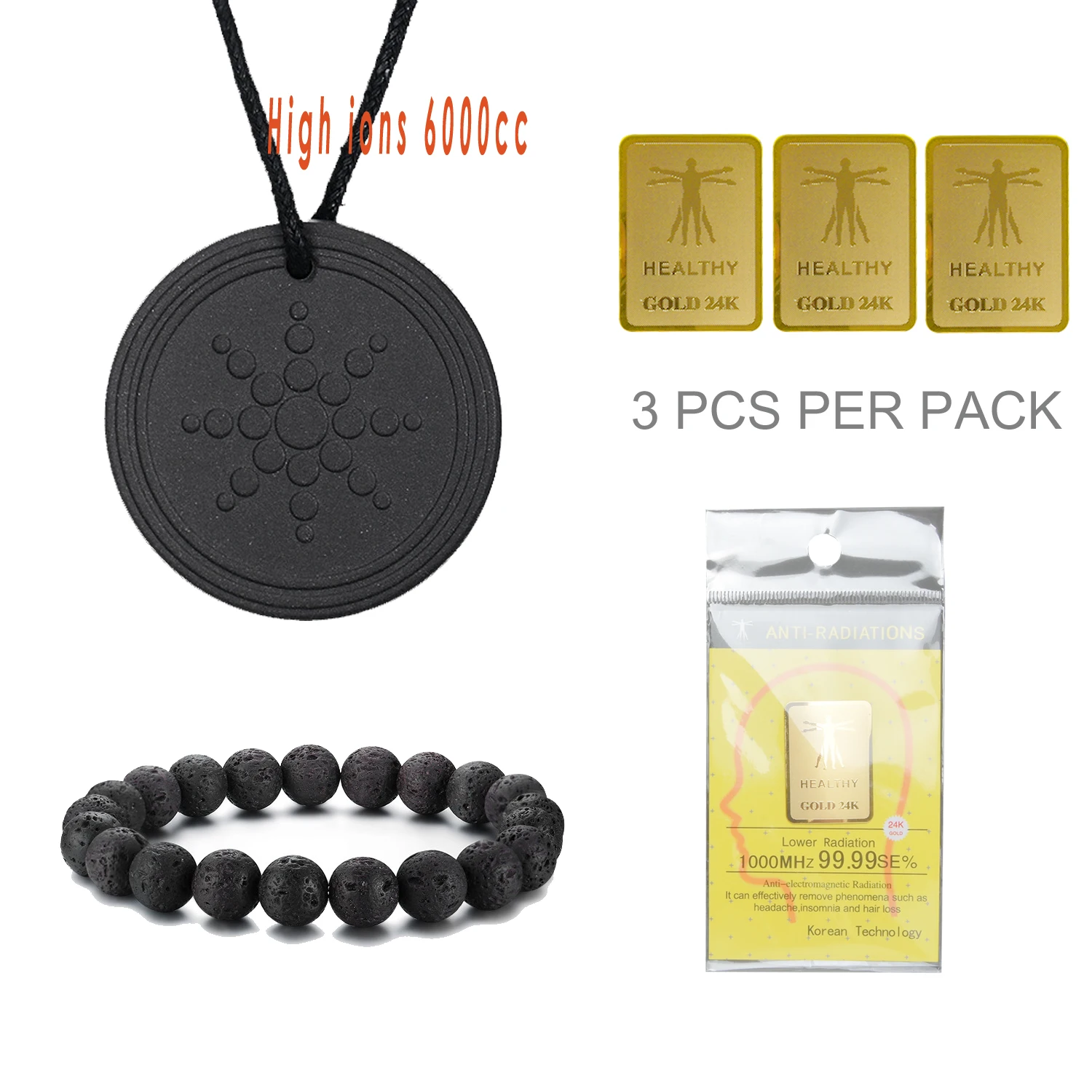 EBUTY натуральные мужские браслеты бусины из черного натурального камня подвески