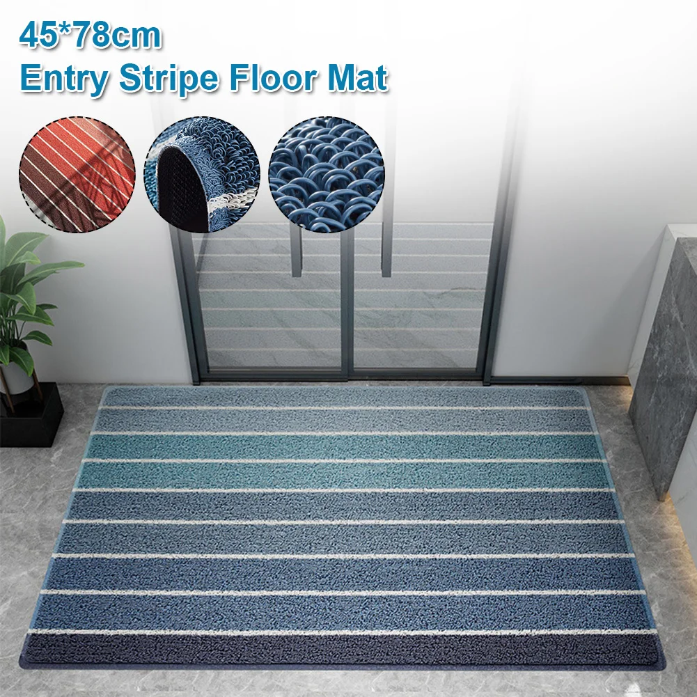 

Door Mats for Outside Entry Anti-Slip Loop Tufted Entryway Rug Durable Dust & Dirt Absorption Loofah Front Door Mat 45*75 cm