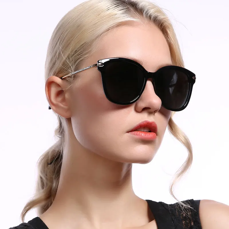 Euro-American Box Polarized Sunglasses Ladies with Diamond Trendy Personality Reticular Red Glasses | Аксессуары для одежды