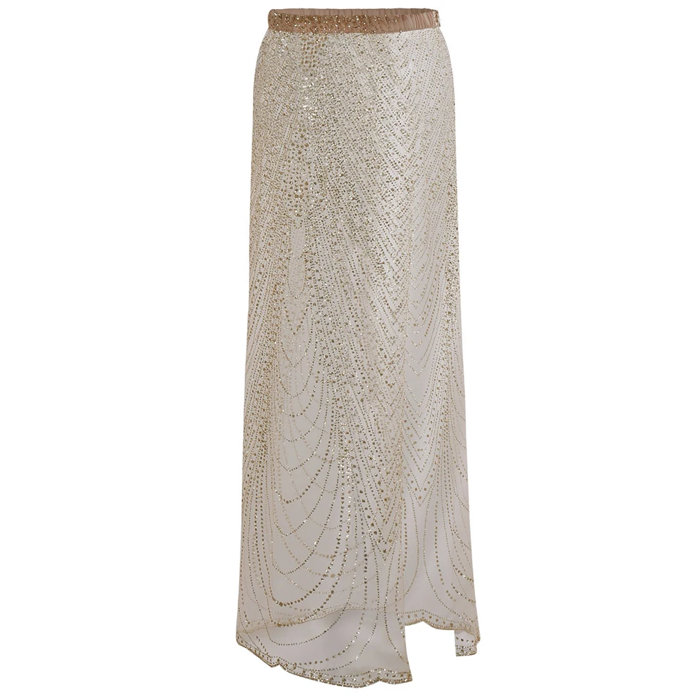 Летние Стразы ремень с высокой талией прозрачной крышкой вверх Женская юбка