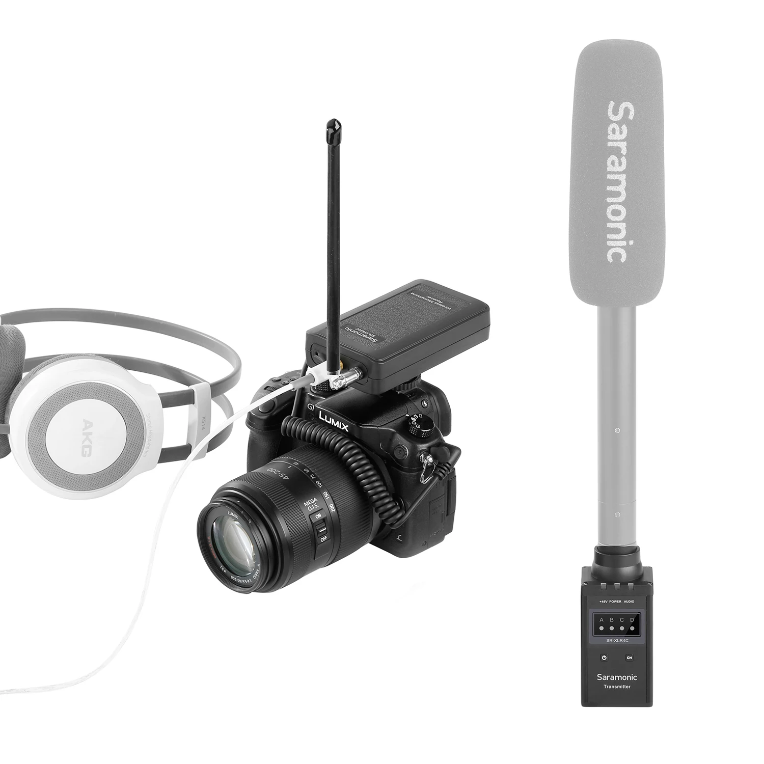 Беспроводная микрофонная система Saramonic SR-WM4CB VHF для DSLR-камер видеокамер интервью