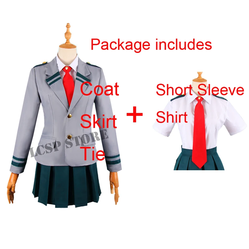 package 5 LCSP My Hero Academy мидория изуку deku OCHACO URARAKA японский костюм для косплея аниме Все · Might школьная форма Одежда - Цвет: package 5
