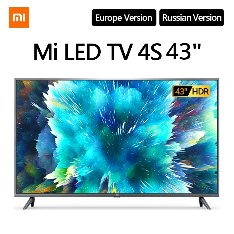 Умный Телевизор Xiaomi tv 4S 43 дюйма 4K 2G + 8G поддержка хранения miracast DVB T2 C/DVB S2 intellgent