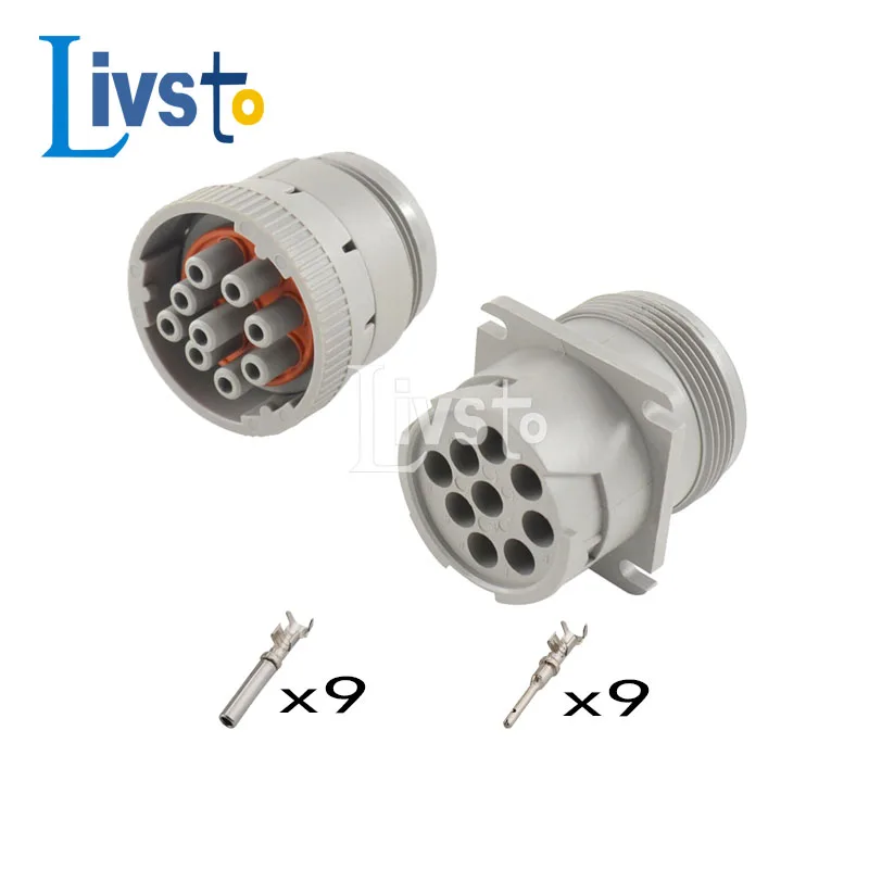 1/2 комплектов, автомобильный водонепроницаемый 9-контактный диагностический инструмент, разъем «Мама», «папа», вилка для дорожки