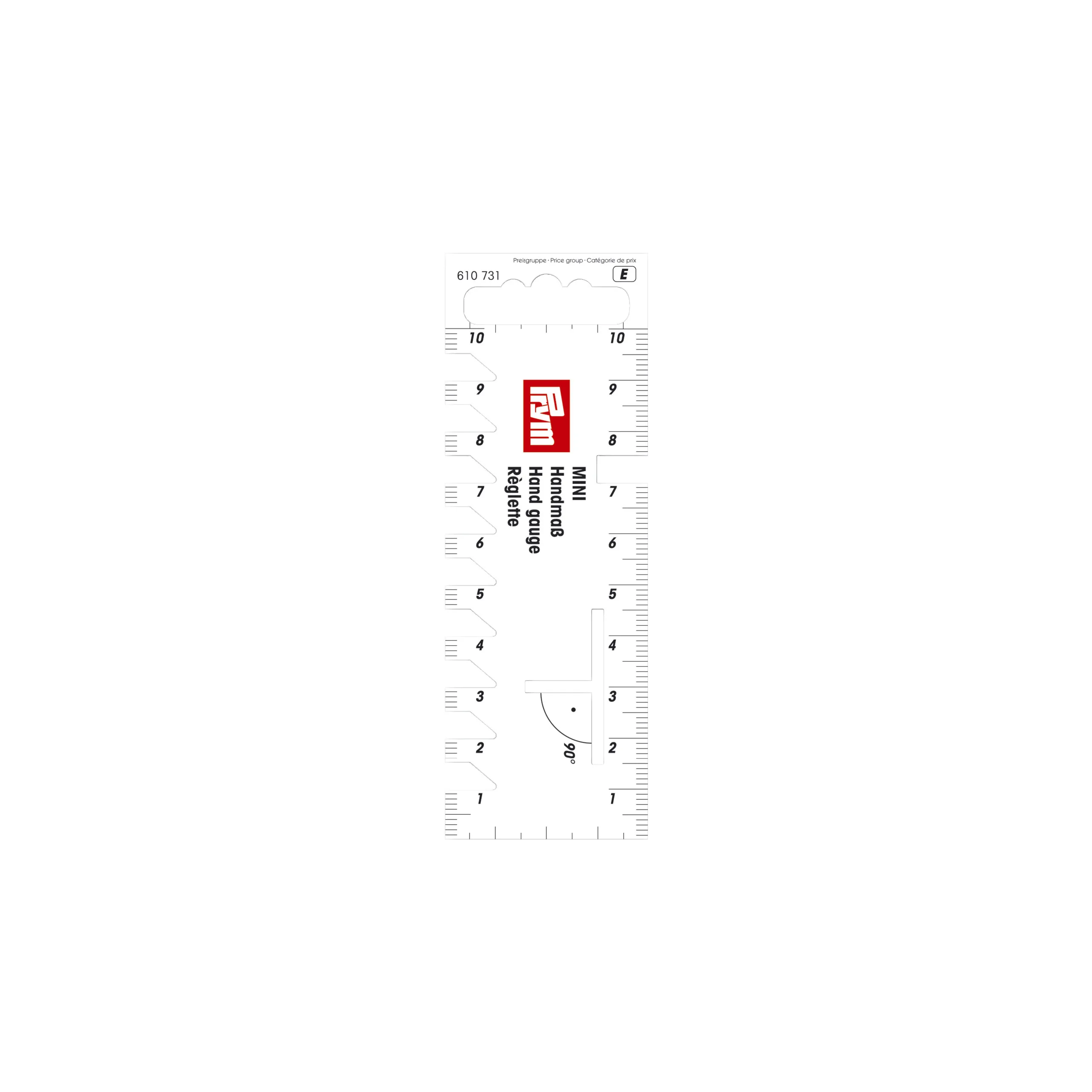 Ручной Калибр Мини Prym 10 см белый 610730/610731 резак линейка ручной массы | Дом и сад