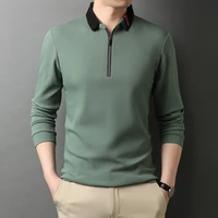 high end 100 cotton designer new fashion brand polo shirt men korean top quality casual long sleeve tops men clothes