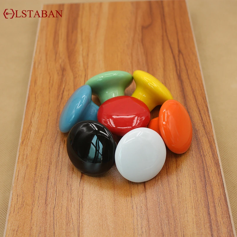 LSTABAN Семицветная керамическая ручка для шкафа в европейском стиле детская