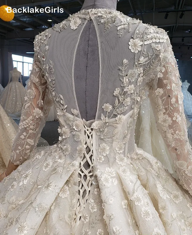 Новинка 2020 свадебное платье в стиле бохо с объемными цветами круглым вырезом и