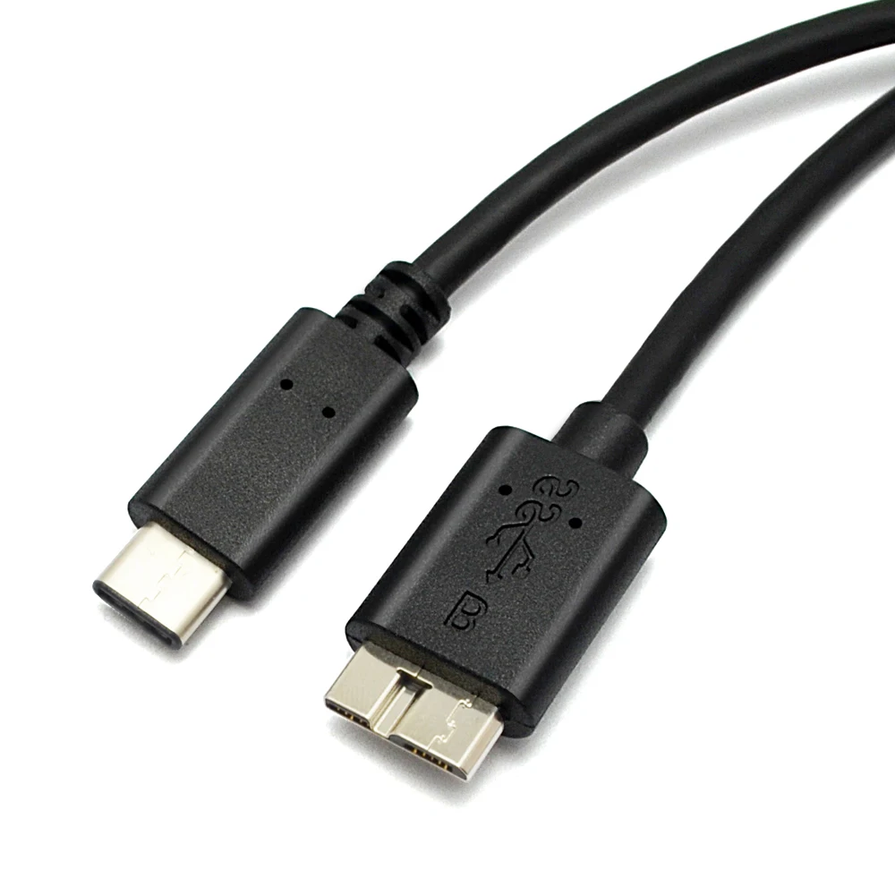Для жесткого диска черный ПВХ Тип c usb к micro 10pin B Штекерный кабель 5 Гбит/с скорость