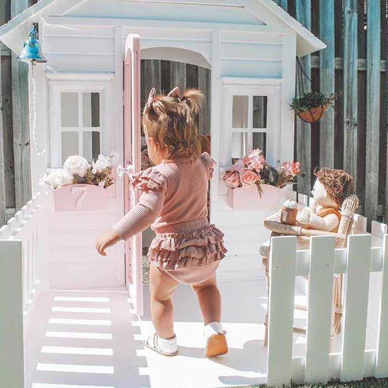 

Casual Clothing for Girls Cotton Romper Sets Toddle Girl Ruffle Romper+overalls Shorts+ Hairband Babies Accessories Newborn 2022