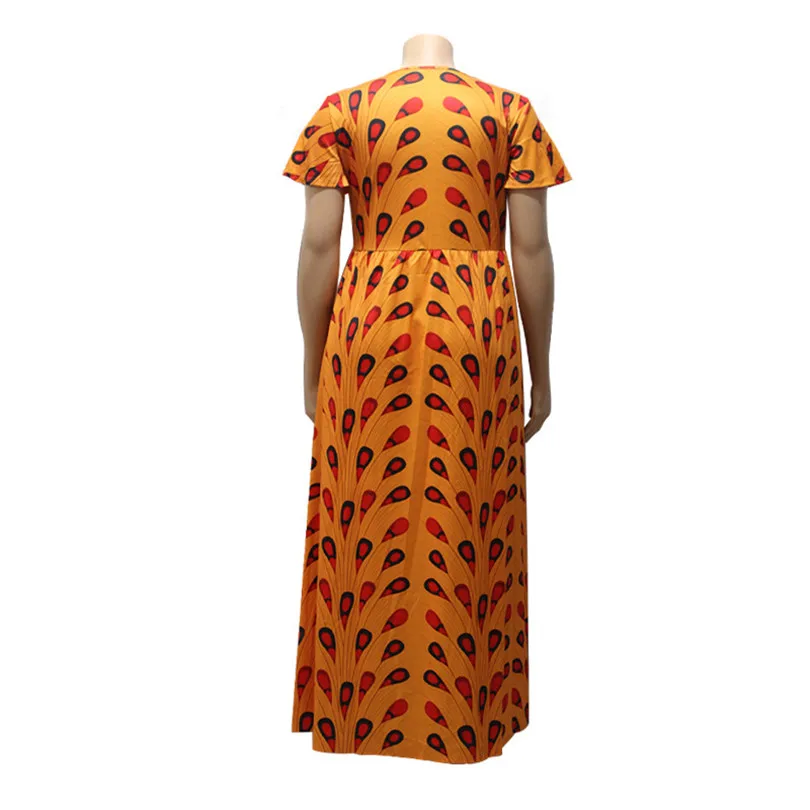 Summer Party Boho African Ethnic Style Plus Size Women Long Dresses 2019 Casual Sexy Print Split High Waist Female Maxi Dress |