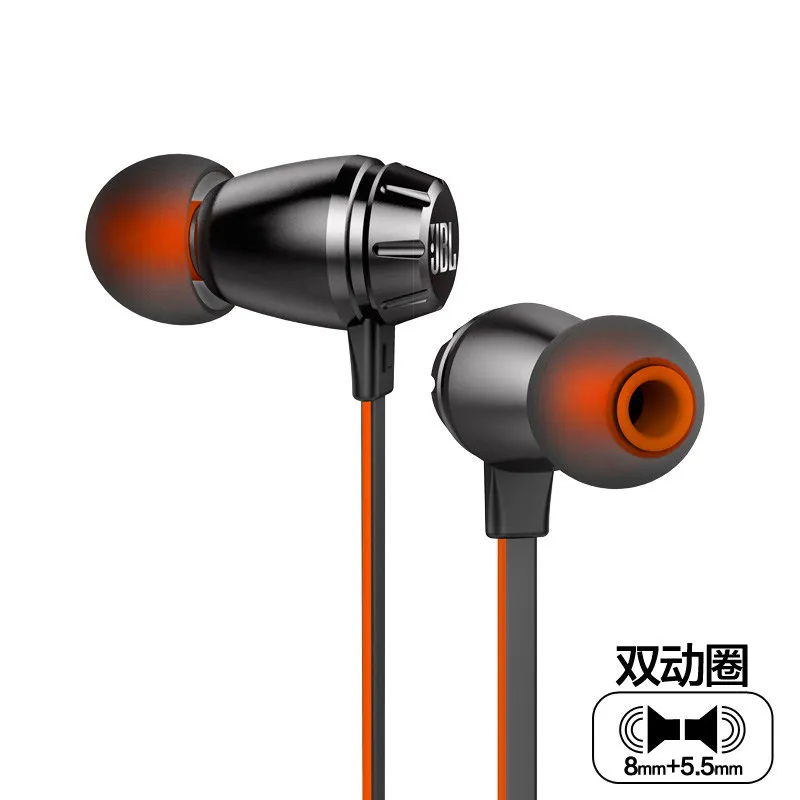 

JBL T380a Double Moving Coil Earphone in-Ear Apple Android Phone Ear-Plug Universal Line Control Hi-fi Earphone