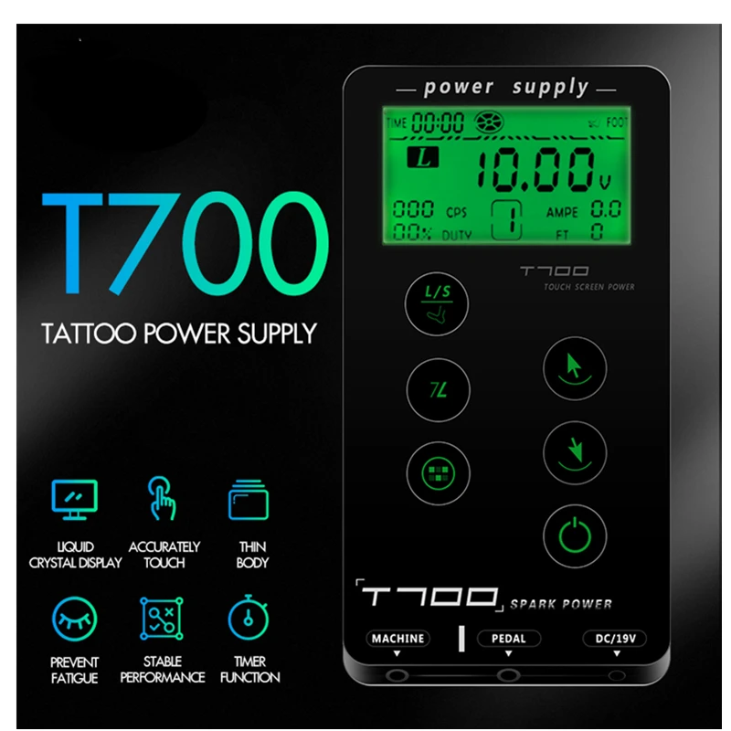 Новейший сенсорный экран T700 Электропитание для татуировок улучшенный