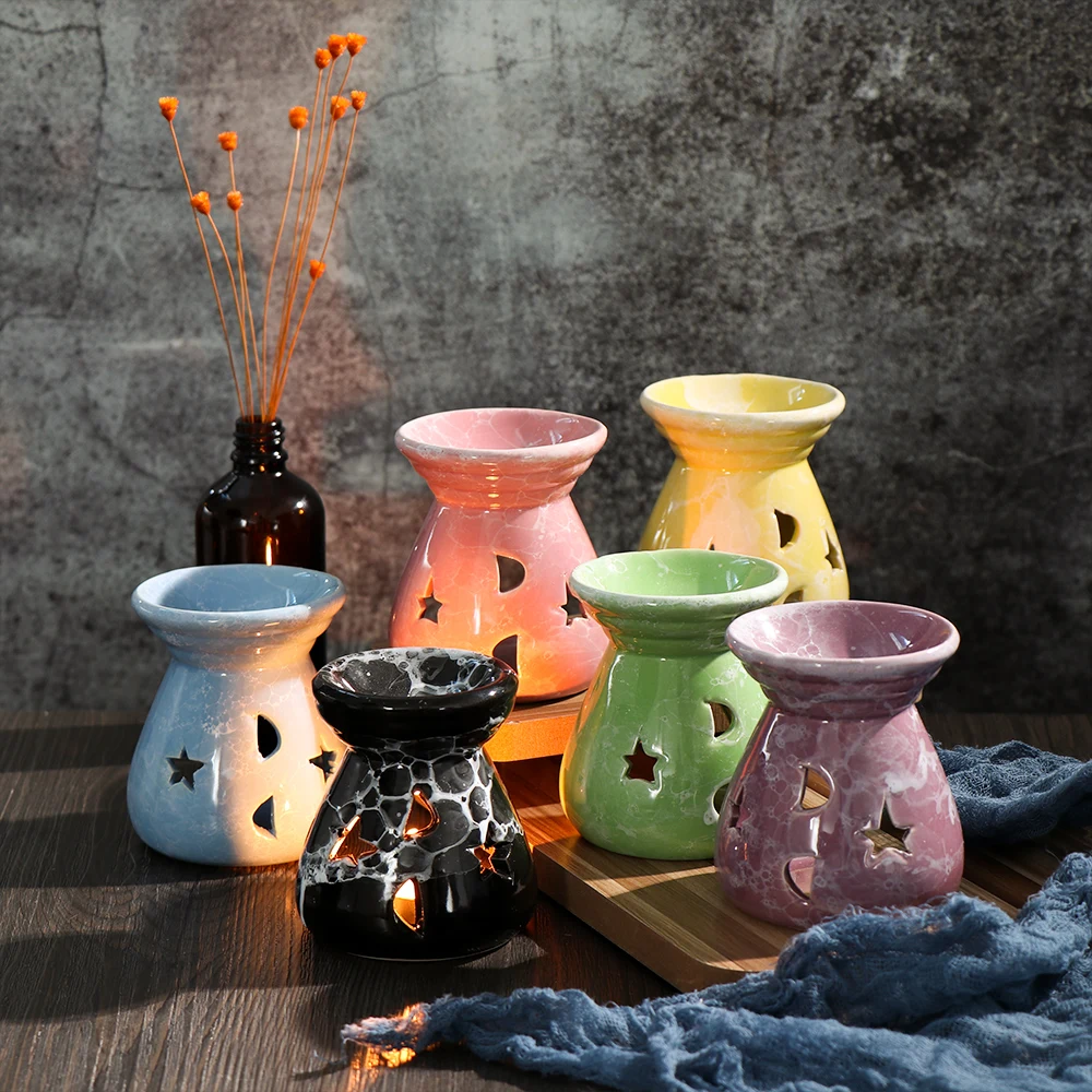 1 шт. керамические пустые лампы для благовоний эфирного масла фонарь звезд Луны