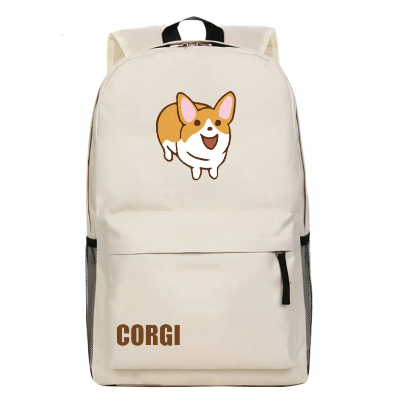Милый женский рюкзак Corgi Повседневная Большая Дорожная сумка на плечо для