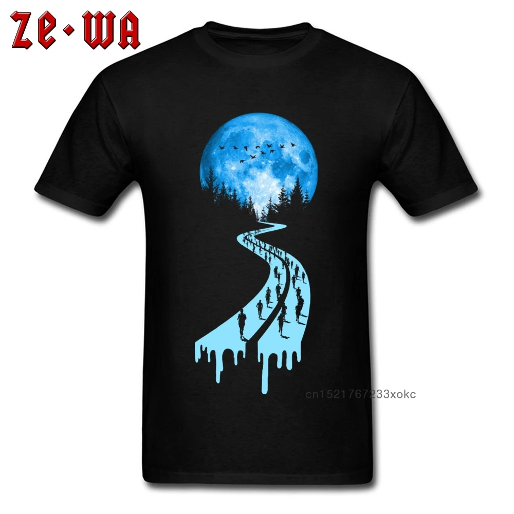 Мужская футболка ночная тренировочная рубашка синяя взрослая Футболка с принтом